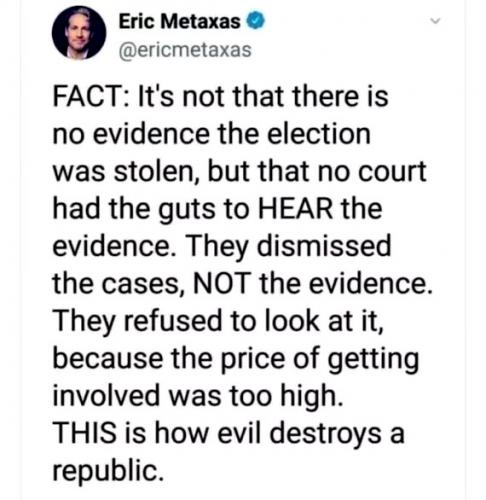 Courts REFUSED to Hear Election Fraud Evidence