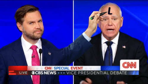 JD Vance, Tim Walz, CNN Debate -- Write 'L' Loser