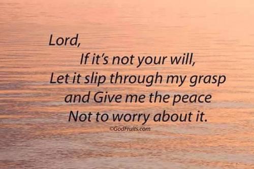 If it's not your will...