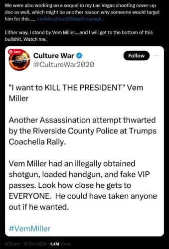 Vem Miller ~Set Up For Third Trump Assassination Attempt~ 2