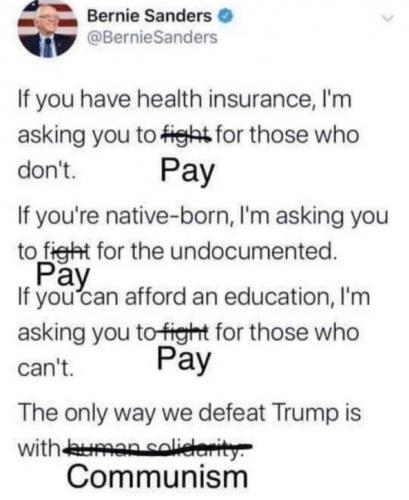 Free Health Insurance, Illegal Immigration, Education, Trump -- Undocumented, Communism