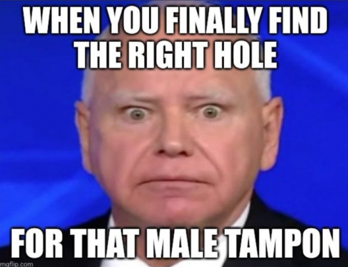 JD Vance, Tim Walz, Debate -- Hole for that Male Tampon Timmy