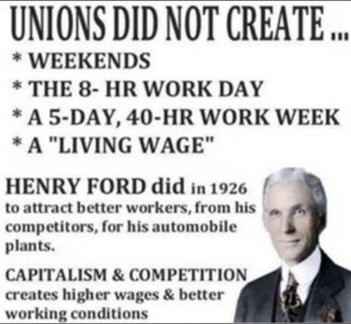 Ford not unions
