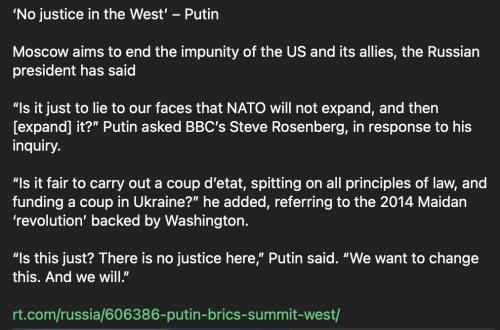 Putin no justice
