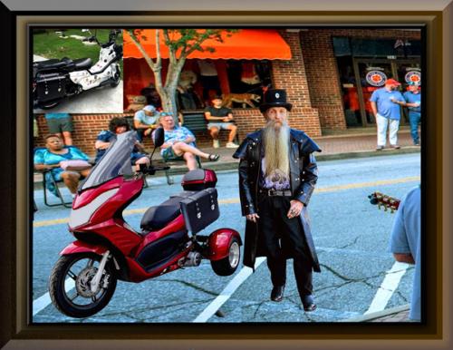 Burgandy IceBear Q6 Trike ~Saddle Bags on Another Bike~
