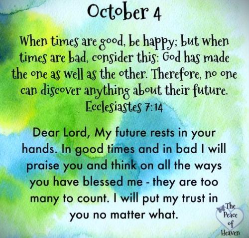 100424 - Good & Bad times Eccl 7-14