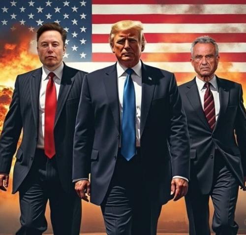 USA Flag -- Elon Musk, Trump, RFK