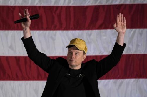 Elon Musk Rally (Oct. 2024), USA Flag, Trump