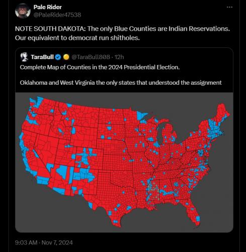 Note South Dakota shitholes tweet