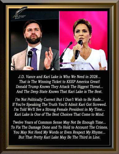 J.D. Vance and Kari Lake in 2028
