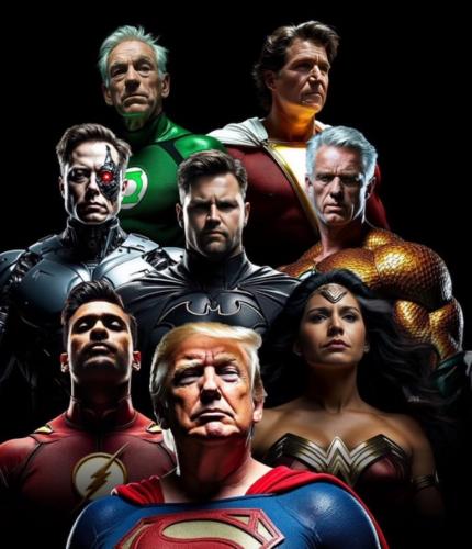 Elon Musk, Tulsi, JD Vance, Tucker Carlson, xx, xx, xx, xx -- Trump's DC Comics Universe