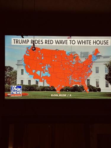 Democrat (Blue), Republican (Red), Red Wave to White House -- 2024 President Election (USA Map by county)