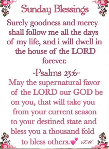 111724 - Sunday Blessing; Ps 23-6