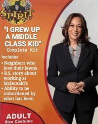 Kamala Harris, Garbage Man, SPIRIT Costume, Toy, Halloween -- 'I grew up a Middle Class Kid'