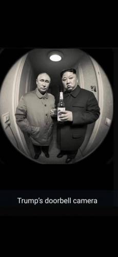 Trump, Putin, Kim Jong Un (North Korea) -- Vodka Gift Camera Doorbell
