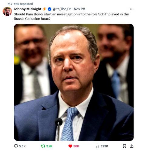 Shifty Schiff ~Johnny Midnight on X~