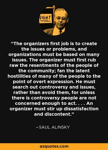 saul alinsky 1st job