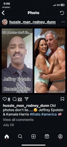 Kamala Harris, Jeffery Epstein -- Island Embrace-Hug