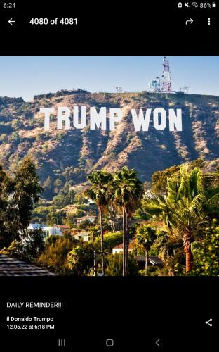 Trump - Hollywood sign - Trump won