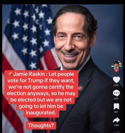 Raskin_Won't_Certify_Election