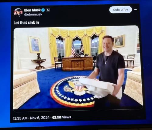 Elon Musk, Twitter, Oval Office, Trump Election 2024 -- 'Let It Sink In'