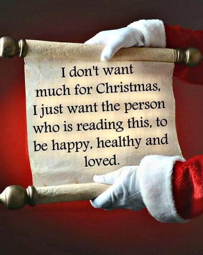 Christmas - Happy, healthy, and loved
