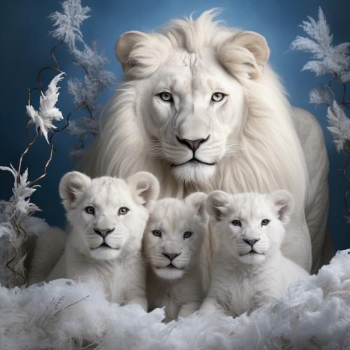 White lion family