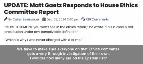 Gaetz vs Ethics