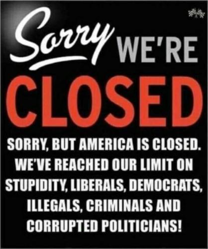 sorry we are closed 1