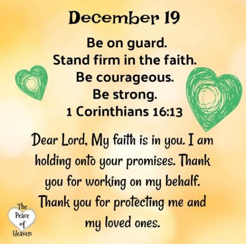 121924 - Stand firm in faith; 1 Cor 16-13