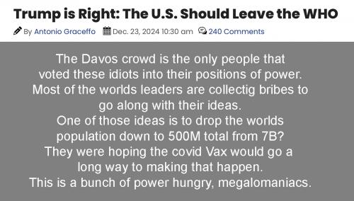 WHO megalomaniacs
