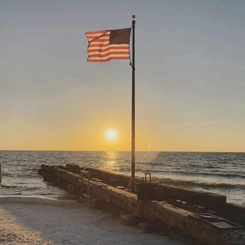 Flag - On the shore