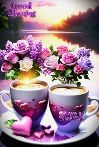 011325 - GM Purple flwrs & caup