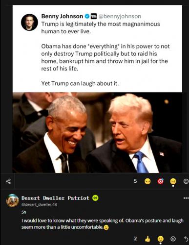 Trump's Sense of Humor ~Obama's Nervous Laugh~
