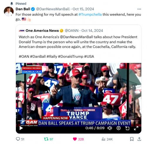 Dan Ball's Full Speech at Trumpchella