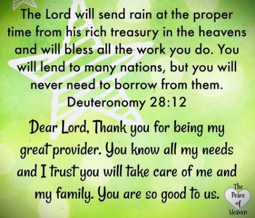 010825 - Lord will send rain, Deut 28-12