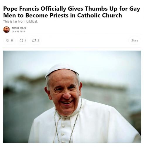 Pope Franc and His Gay Priests