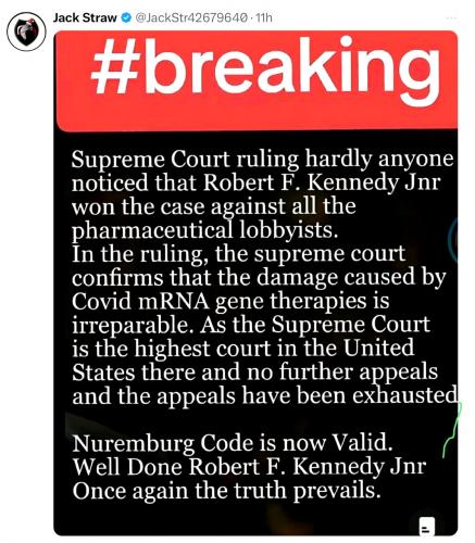 RFK Jr's Supreeme Court Covid mRNA Case