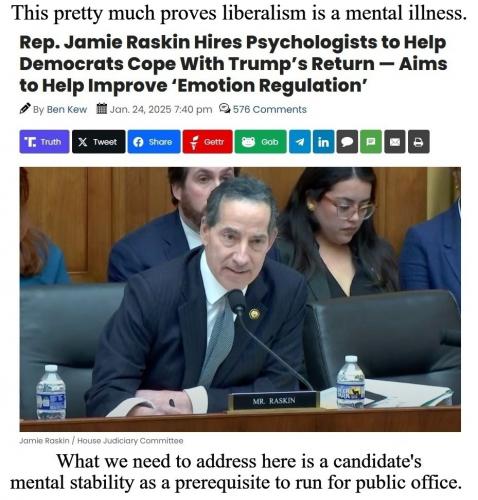 This pretty much proves liberalism is a mental illness.