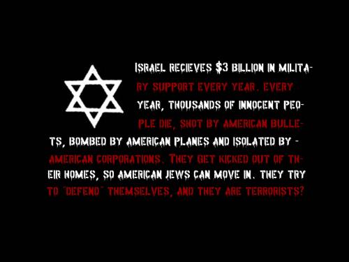 American Support for Zionist Terrorists