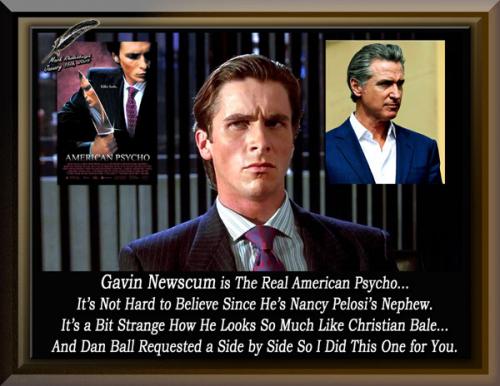 Gavin Newscum ~Americian Psyco~ Pelosi's Nephew