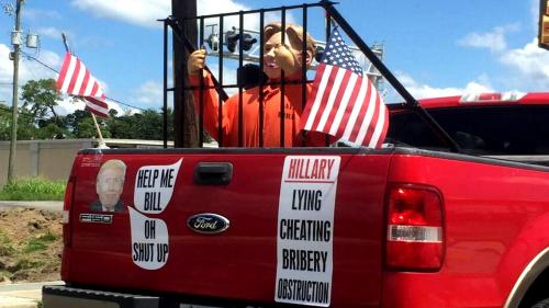 Hillary Behind Bars Truck