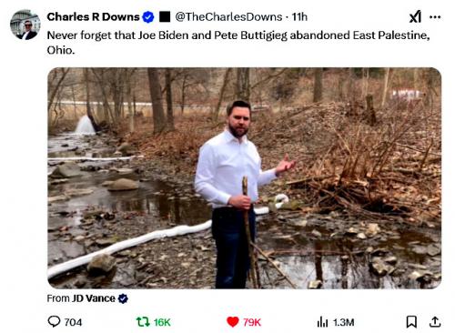JD Vance in East Paestine