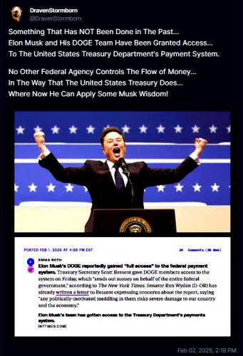 Elon Musk’s DOGE Team Gains Control of US Treasury