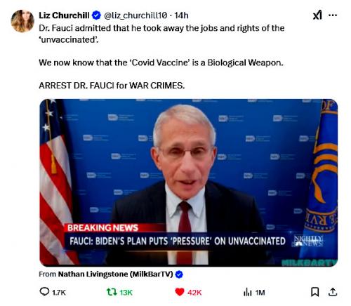 FAUCI Needs ARRESTED  for WAR CRIMES