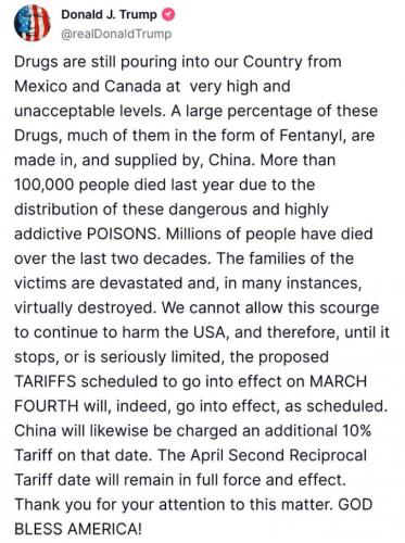 CANADA TARRIFS