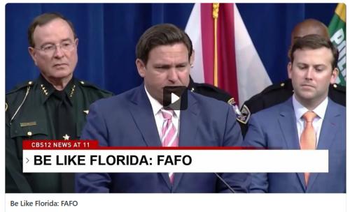 Be like Florida FAFO screenshot