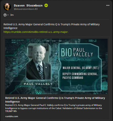 Retired U.S. Army Major General Confirms Q is Trump's Private Army of Military Intelligence