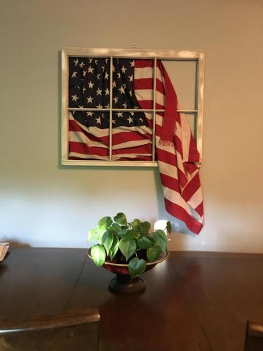 Flag - Old flag in windowframe
