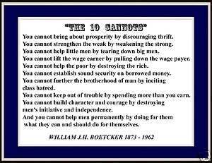 10 CANNOTS